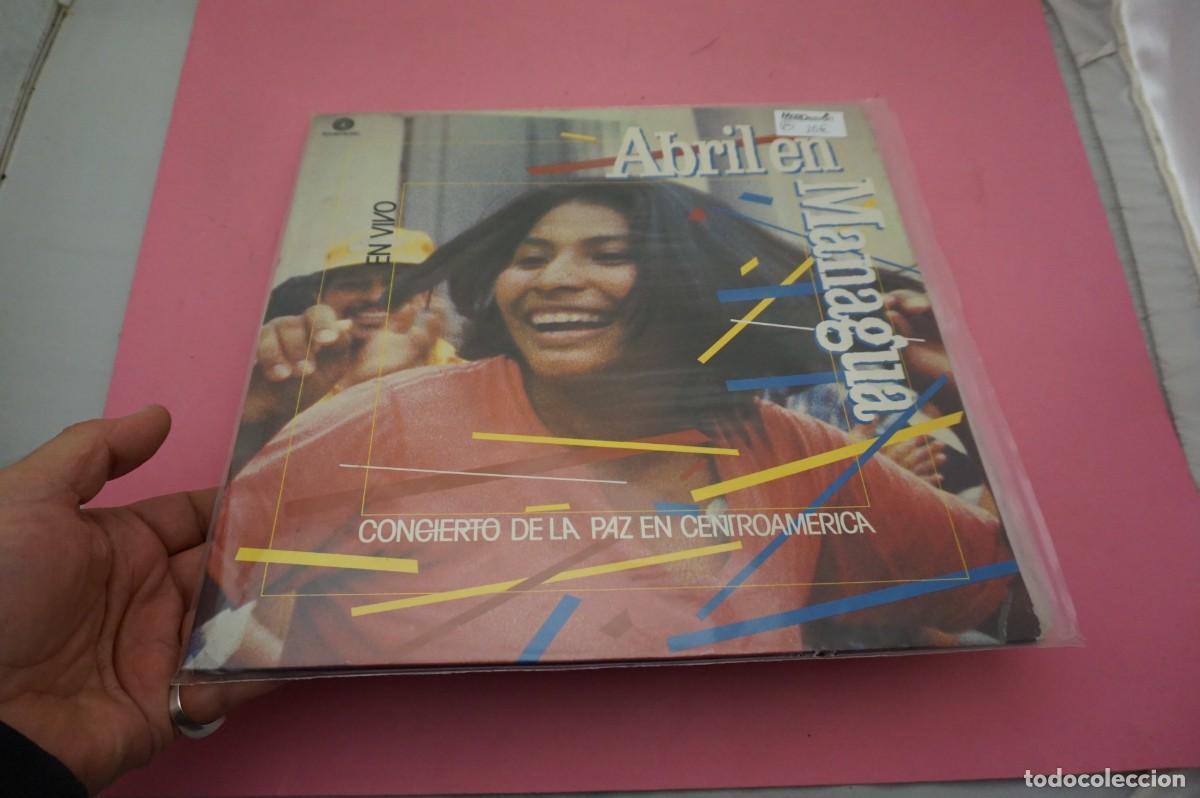 Discos de vinilo: LP - ABRIL EN MANAGUA - CONCIERTO DE LA PAZ EN CENTROAMERICA - DOBLE LP COMO NUEVOS