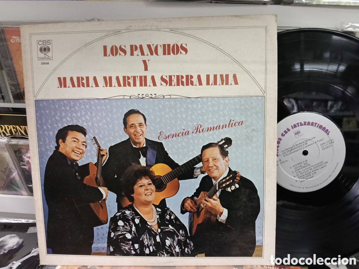 Discos de vinilo: Los panchos y mar&iacute;a Martha Serra lima LP esencia rom&aacute;ntica u.s.a. 1981