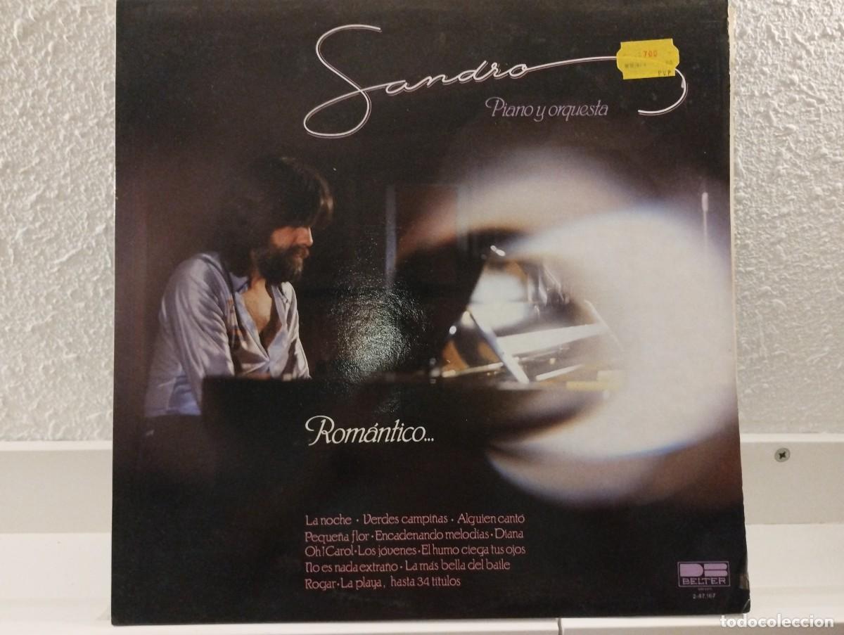 Discos de vinilo: Discos de Vinilo de Sandro &rdquo;Rom&aacute;ntico - Piano y orquesta&rdquo;