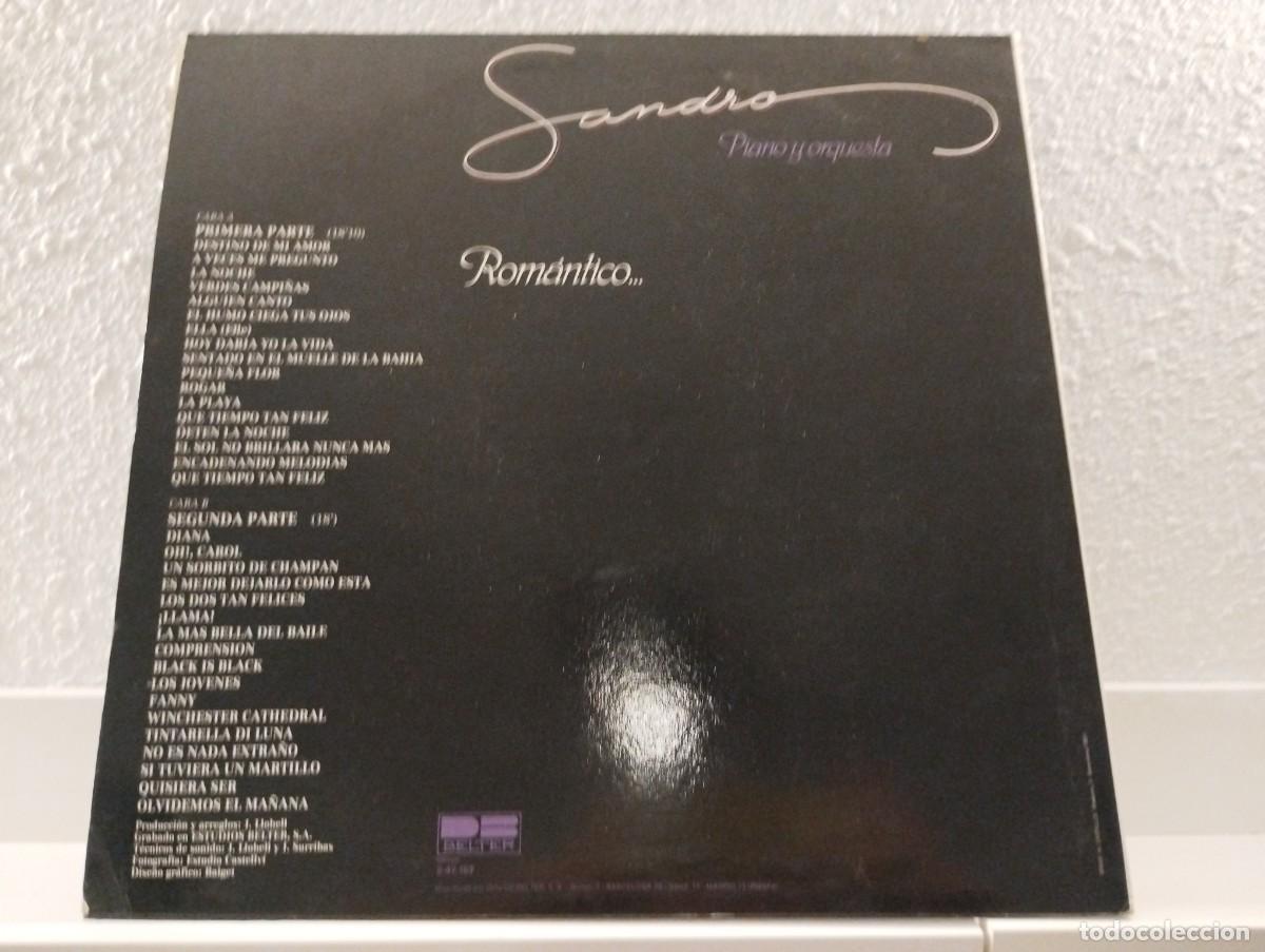 Discos de vinilo: Discos de Vinilo de Sandro &rdquo;Rom&aacute;ntico - Piano y orquesta&rdquo; - Foto 2