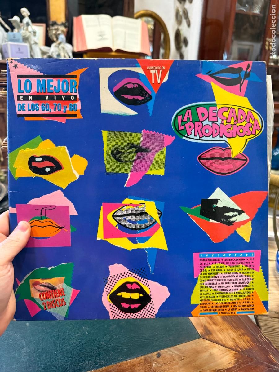 Discos de vinilo: LP LA DECADA PRODIGIOSA - LO MEJOR EN VIVO DE LOS 60,70 Y 80
