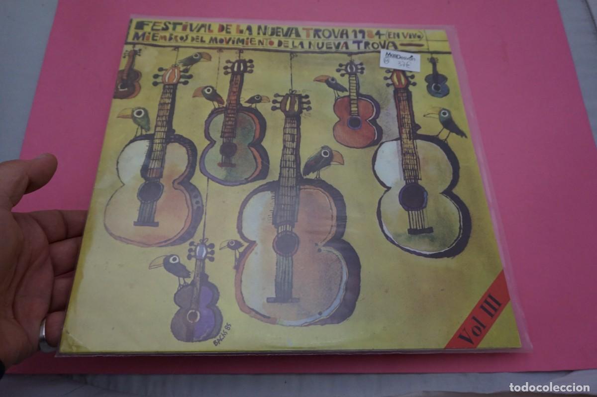 Discos de vinilo: LP - FESTIVAL DE LA NUEVA TROVA 1984 (EN VIVO) - VOL III - SILVIO RODRIGUEZ - DISCO COMO NUEVO