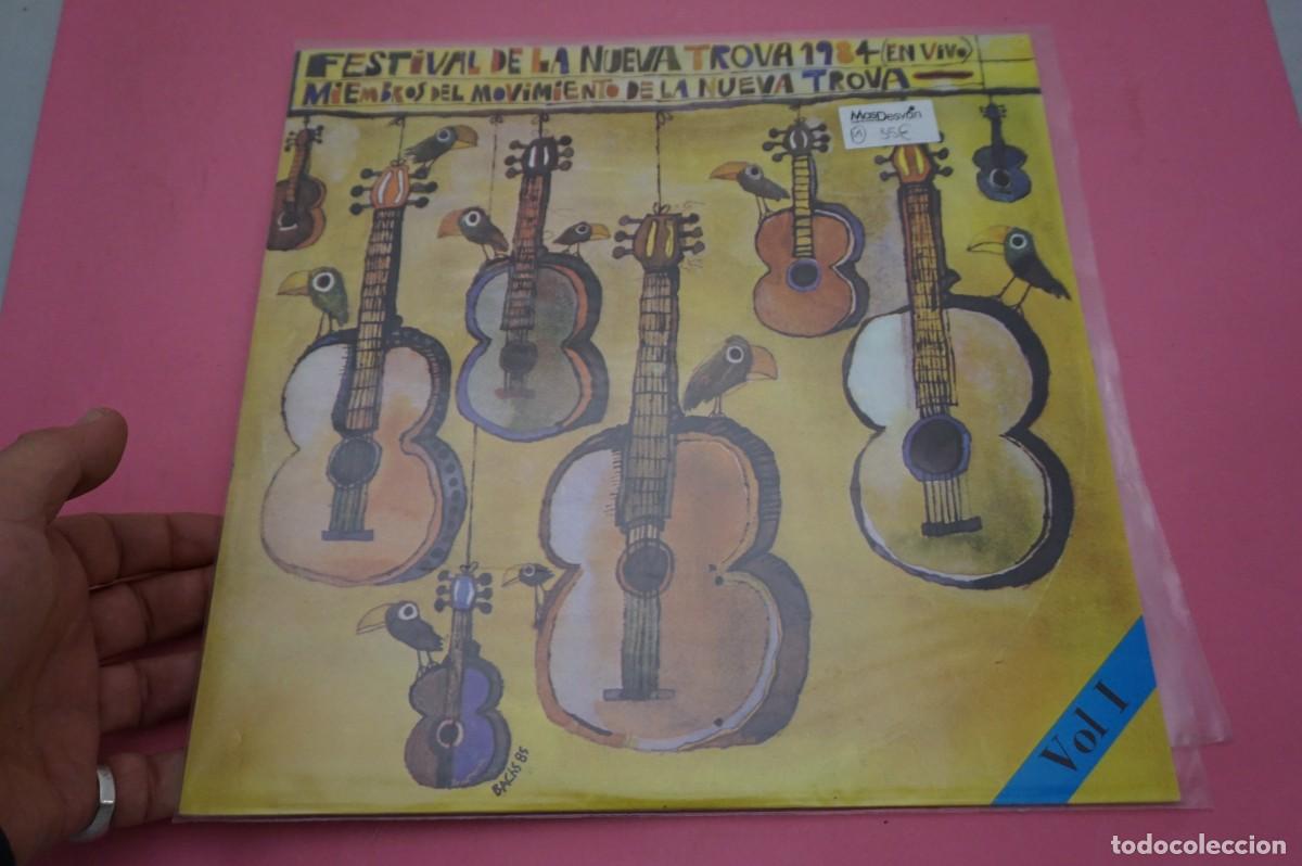 Discos de vinilo: LP - FESTIVAL DE LA NUEVA TROVA 1984 (EN VIVO) - VOL I - SILVIO RODRIGUEZ - DISCO COMO NUEVO