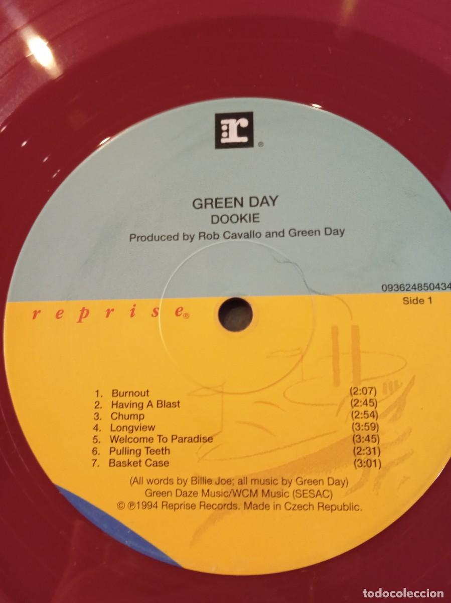 Discos de vinilo: GREEN DAY- DOOKIE. LP REED VINILO DE COLOR. SIN PORTADA