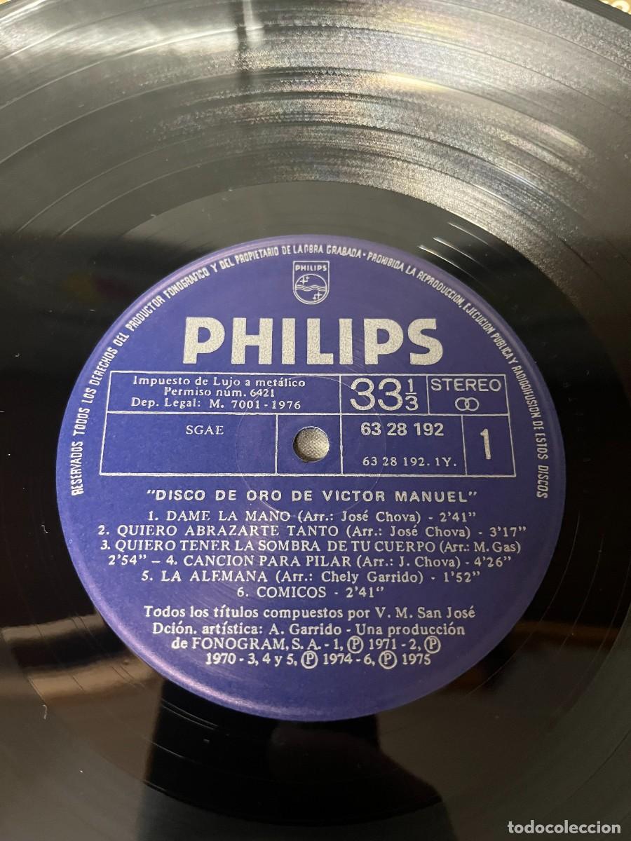 Discos de vinilo: V&iacute;ctor Manuel Disco De Oro De Victor Manuel - Foto 4