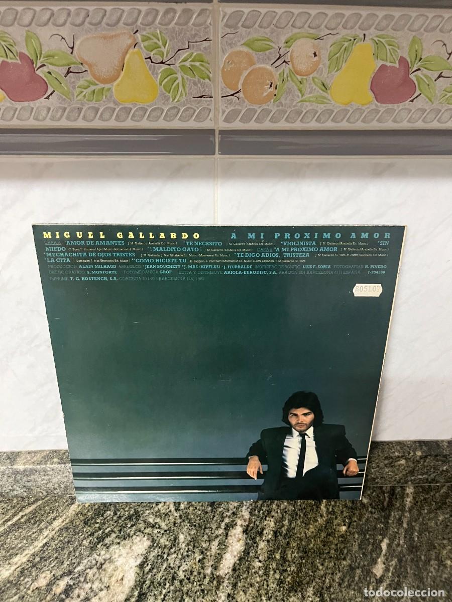 Discos de vinilo: Miguel Gallardo A Mi Pr&oacute;ximo Amor - Foto 2