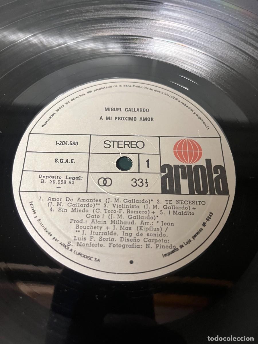Discos de vinilo: Miguel Gallardo A Mi Pr&oacute;ximo Amor - Foto 4