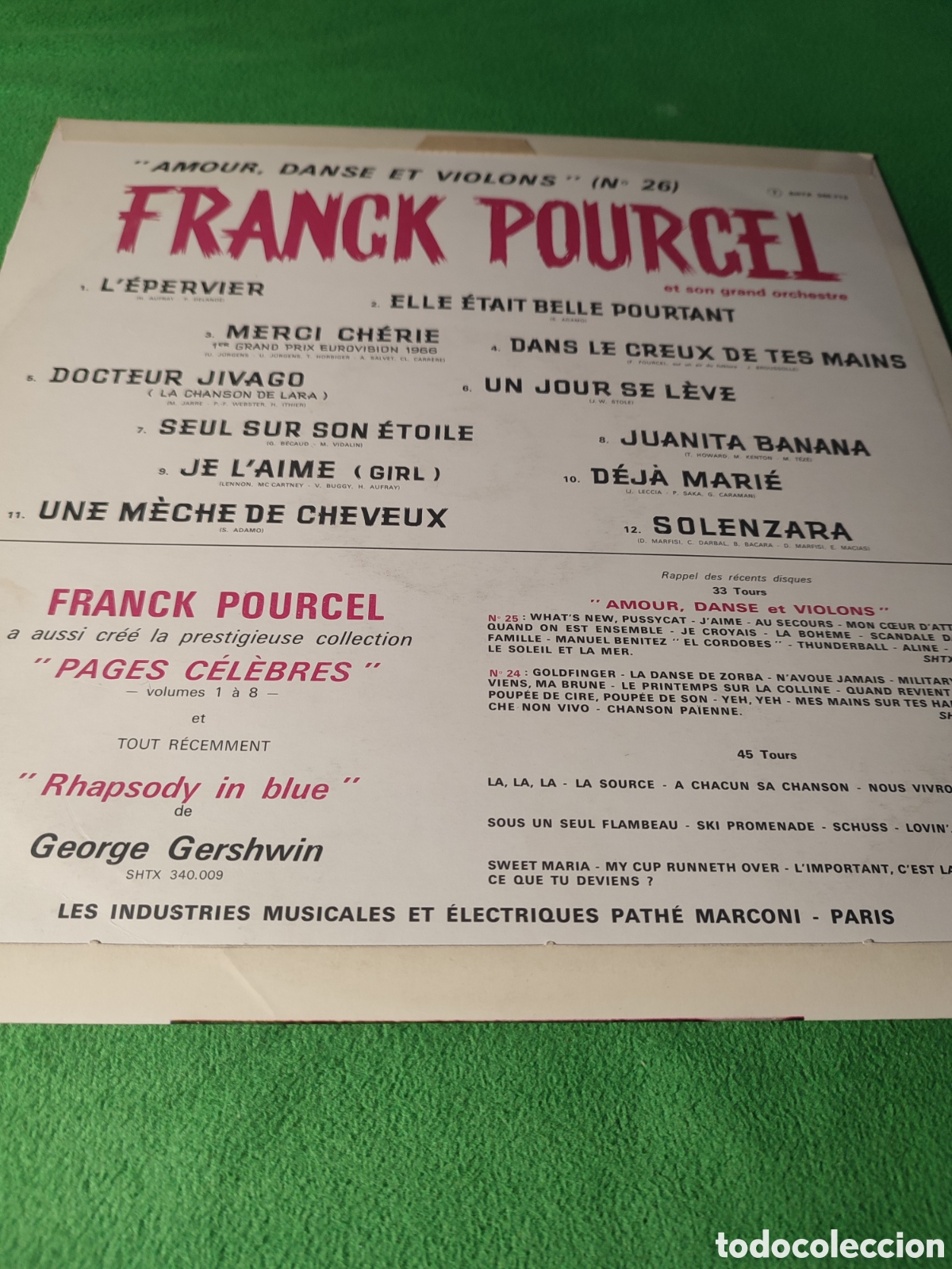 Discos de vinilo: Franck Pourcel et son grand orchestra 1966 - Foto 2
