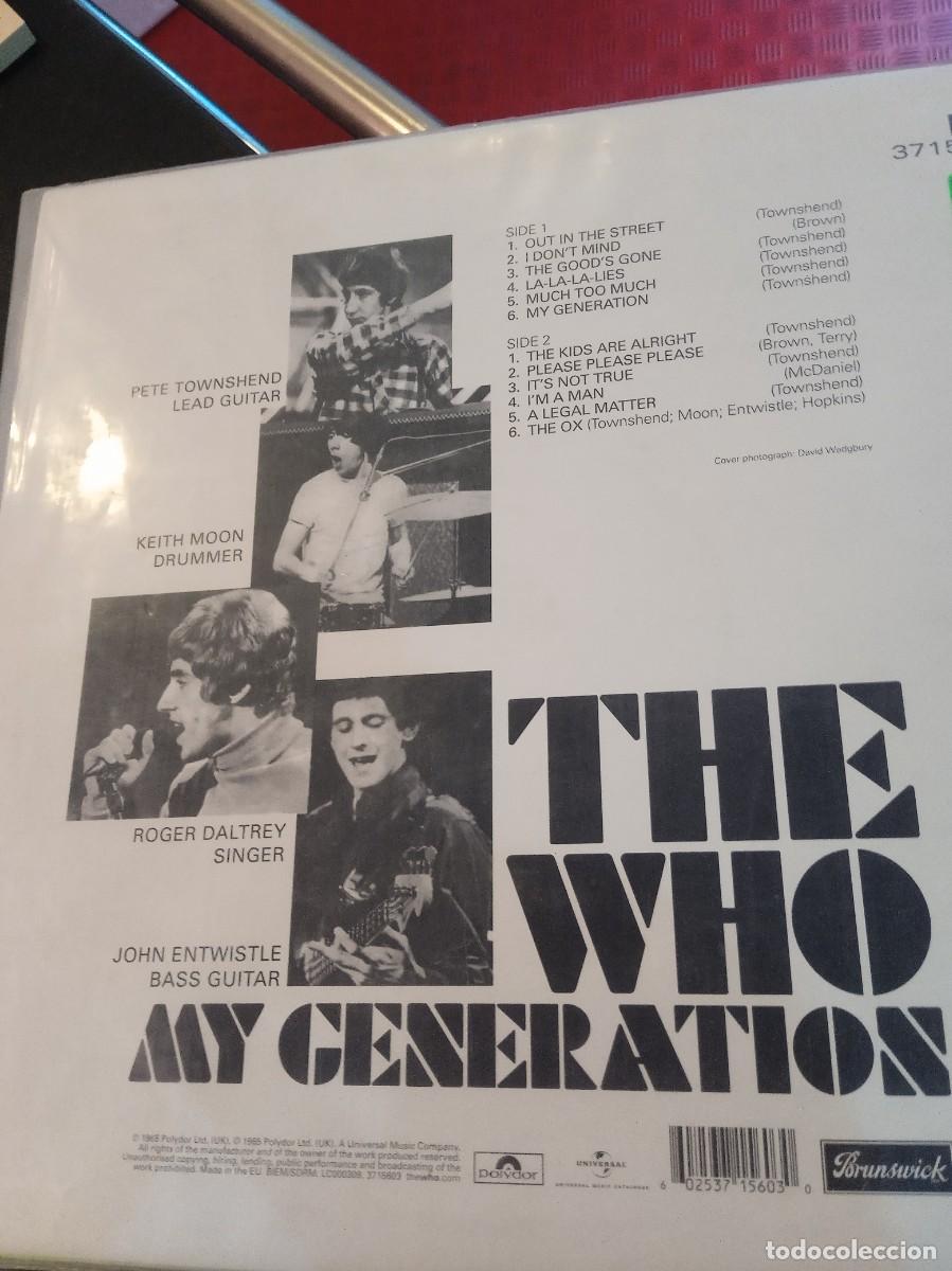 Discos de vinilo: THE WHO- MY GENERATION. LP REED MINT - Foto 2