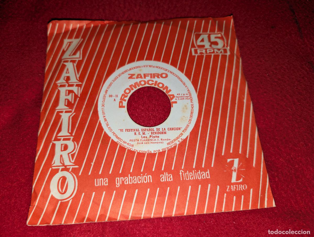 Discos de vinilo: LOS PLATA Fiesta flamenca/Mi cascabelito 7'' SINGLE 1964 Zafiro PROMO VI FESTIVAL BENIDORM