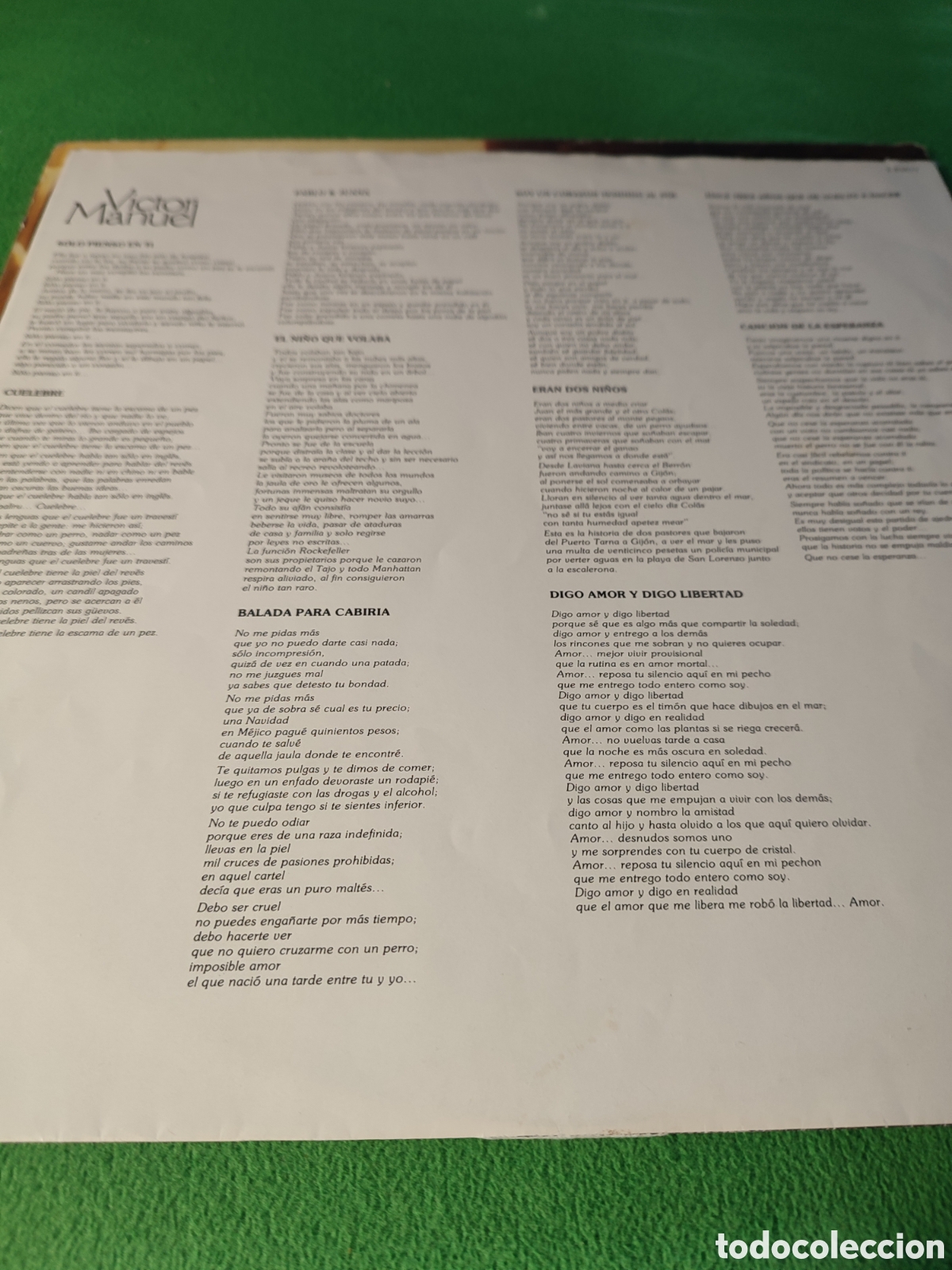 Discos de vinilo: V&iacute;ctor Manuel - Soy un coraz&oacute;n tendido al sol - Foto 2