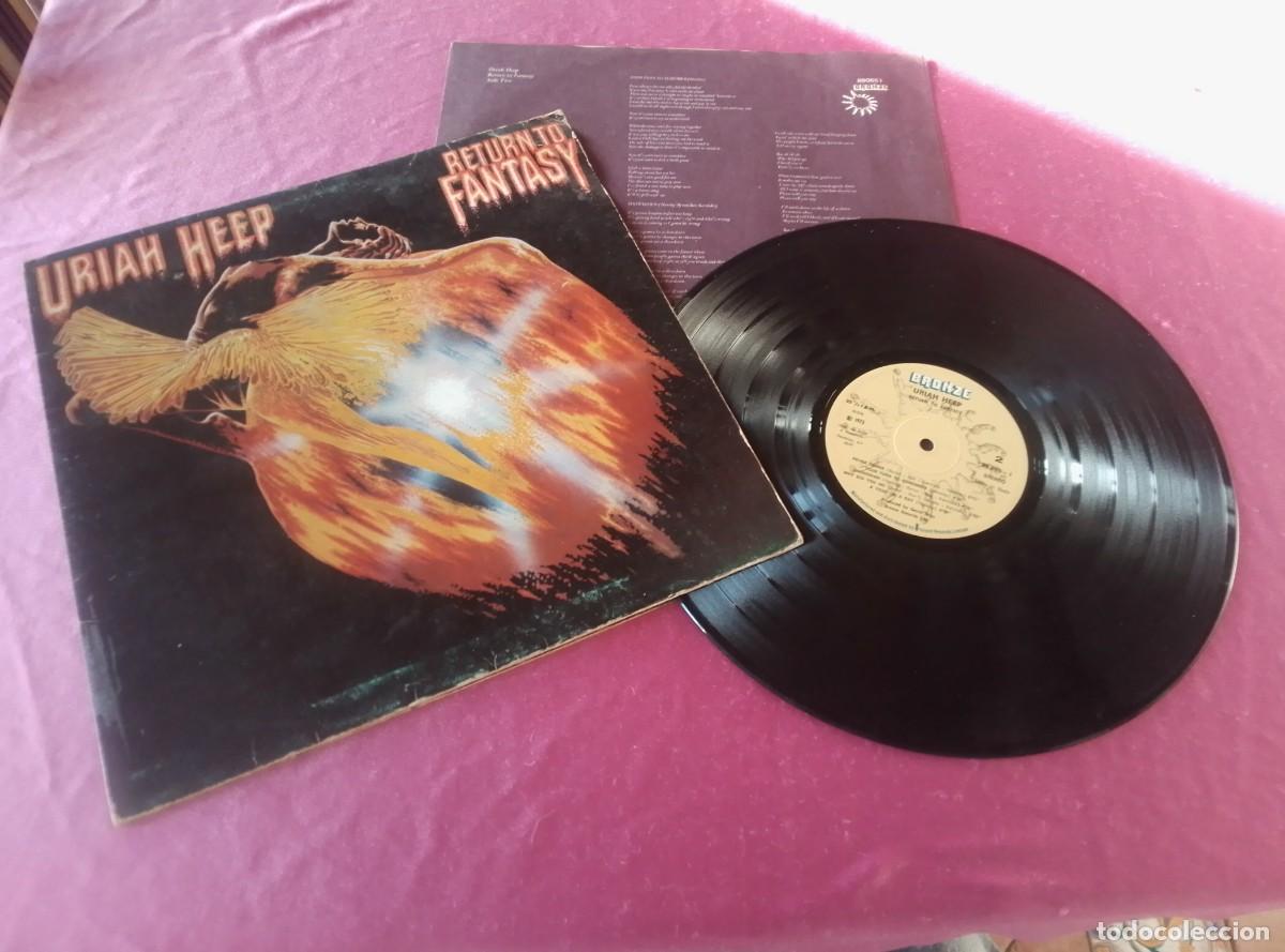 Discos de vinilo: URIAH HEEP RETURN TO FANTASY 1975 LP L3 2 43