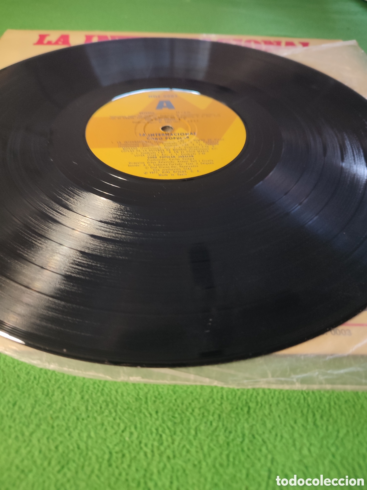 Discos de vinilo: Coro Popular Jabal&oacute;n - La Internacional - Foto 3