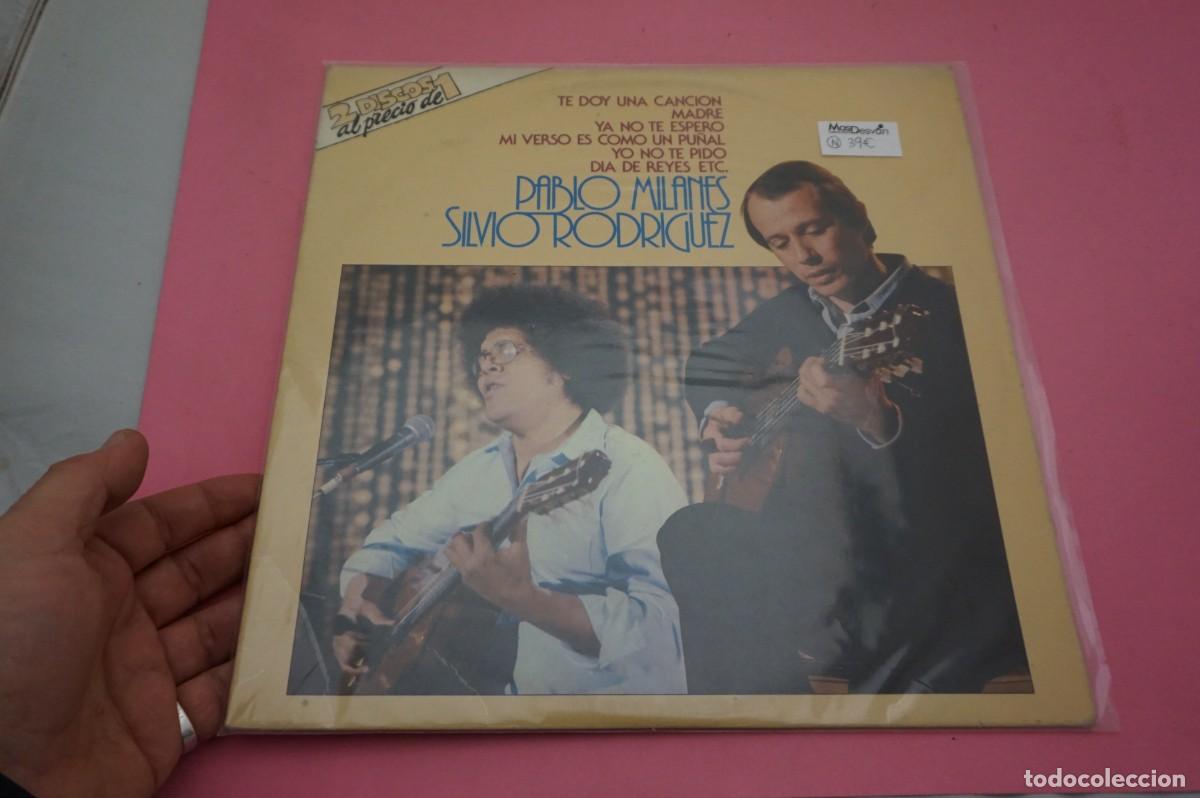 Discos de vinilo: DOBLE LP - PABLO MILANES - SILVIO RODRIGUEZ - VINILO EN EXCELENTE ESTADO