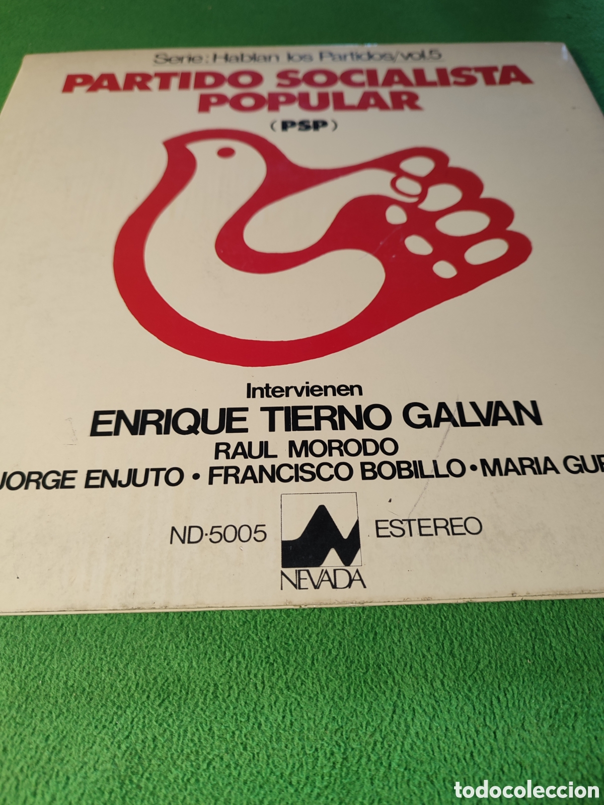 Discos de vinilo: Enrique Tierno Galv&aacute;n - Partido Socialista Popular