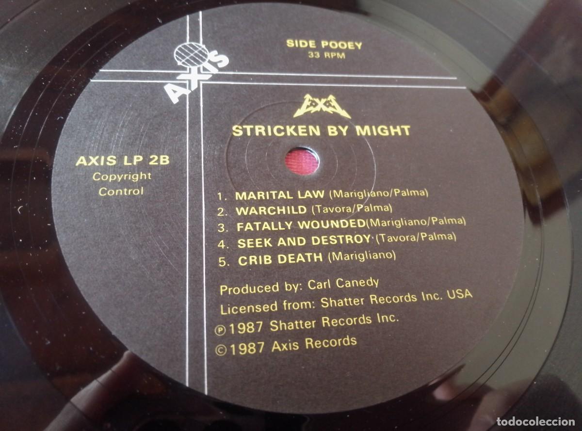 Discos de vinilo: STRICKEN BY MIGHT 1987 LP L3 2 43 - Foto 4