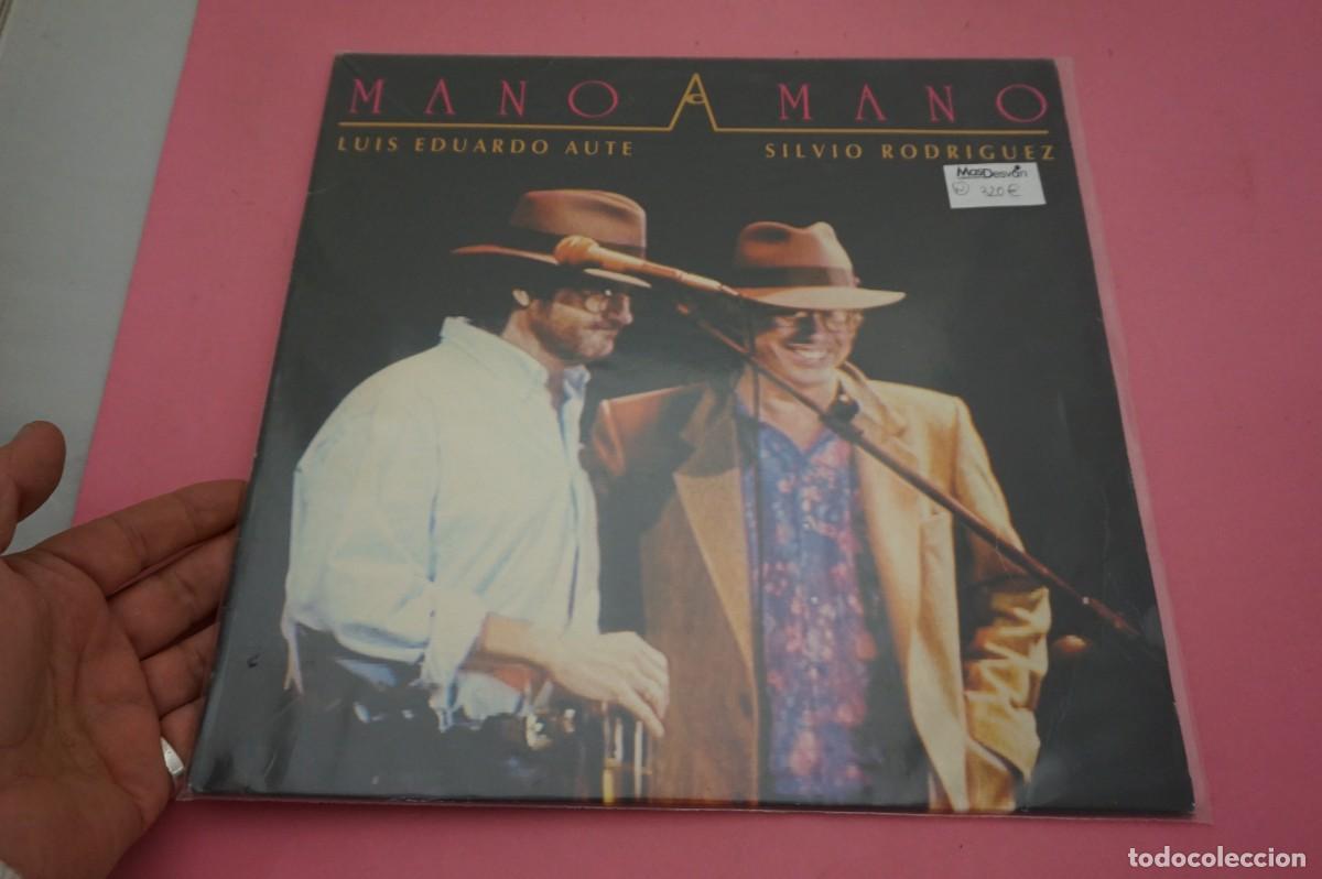 Discos de vinilo: DOBLE LP - LUIS EDUARDO AUTE SILVIO RODRIGUEZ - MANO A MANO - VINILO EN EXCELENTE ESTADO