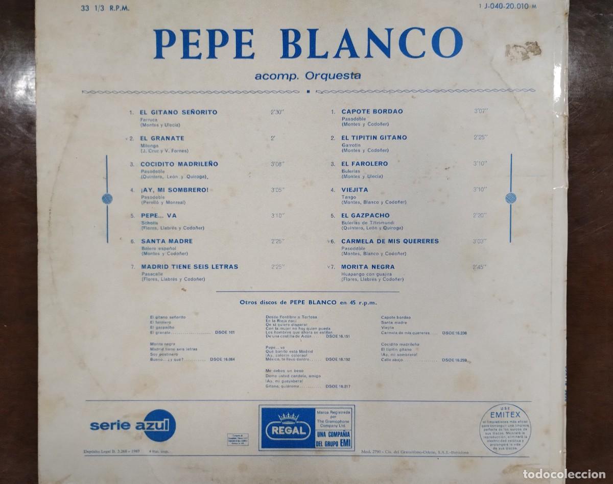 Discos de vinilo: Disco de Vinilo de Pepe Blanco &rdquo;Pepe Blanco&rdquo; - Foto 2