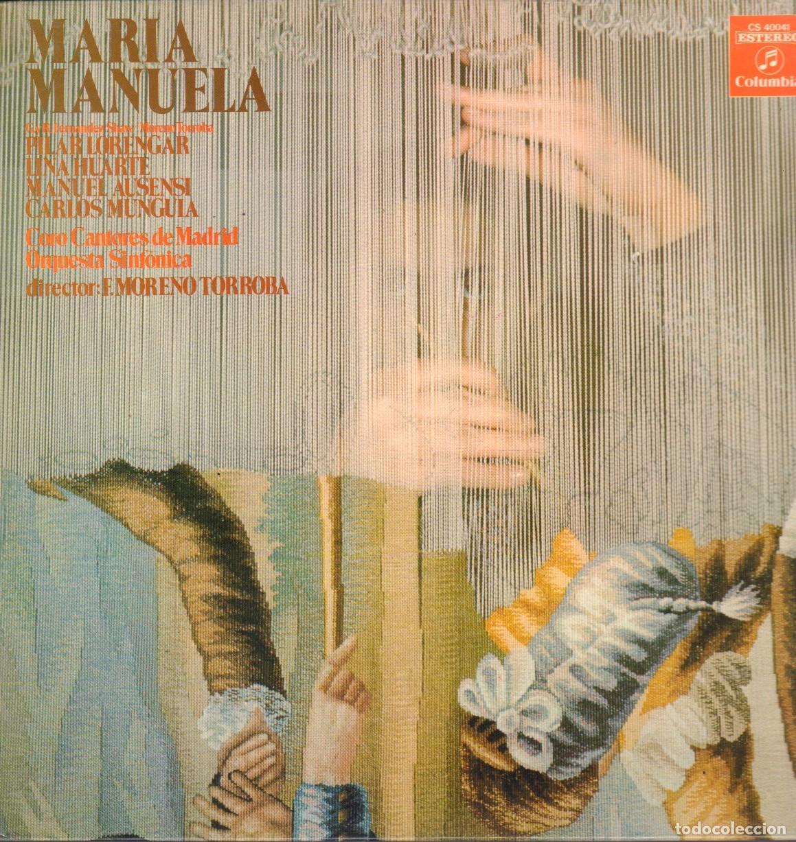 Discos de vinilo: MARIA MANUELA - CORO CANTORES DE MADRID. ORQUESTA SINFONICA / LP COLUMBIA 1970 RF-27062