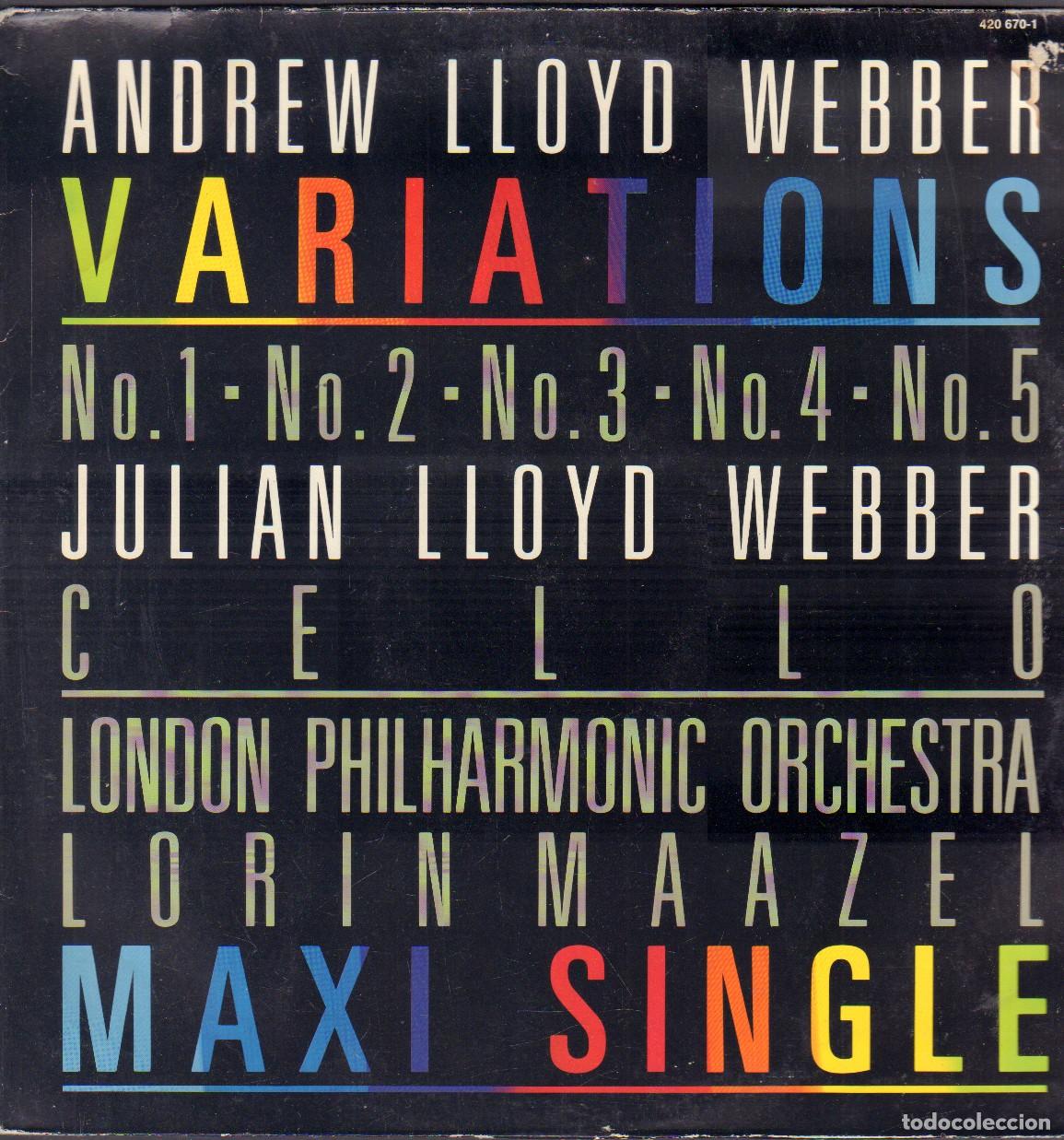 Discos de vinilo: ANDREW & JULIAN LLOYD WEBBER - VARIATIONS (LONDON PHILARMONIC ORCHESTRA) / MAXISINGLE RF-27072