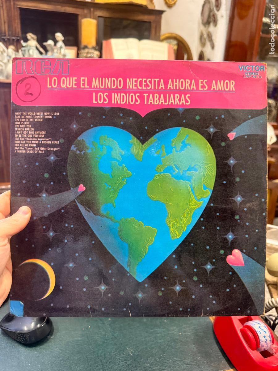 Discos de vinilo: LP LO QUE EL MUNDO NECESITA AHORA ES AMOR LOS INDIOS TABAJARAS