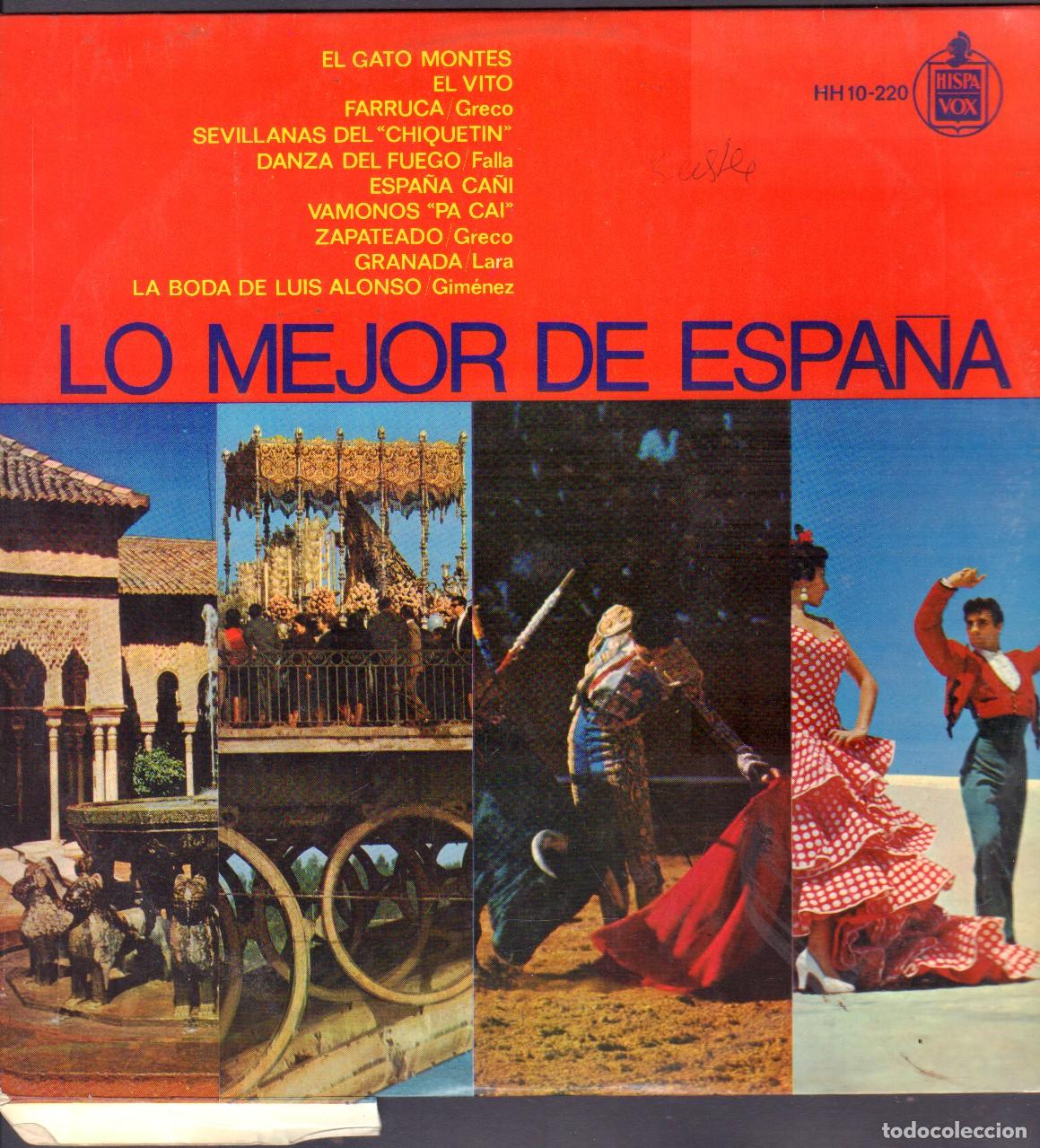 Discos de vinilo: LO MEJOR DE ESPA&Ntilde;A - EL GATO MONTES, EL VITO, FARRUCA, GRANADA.../ LP HISPAVOX 1965 RF-27083