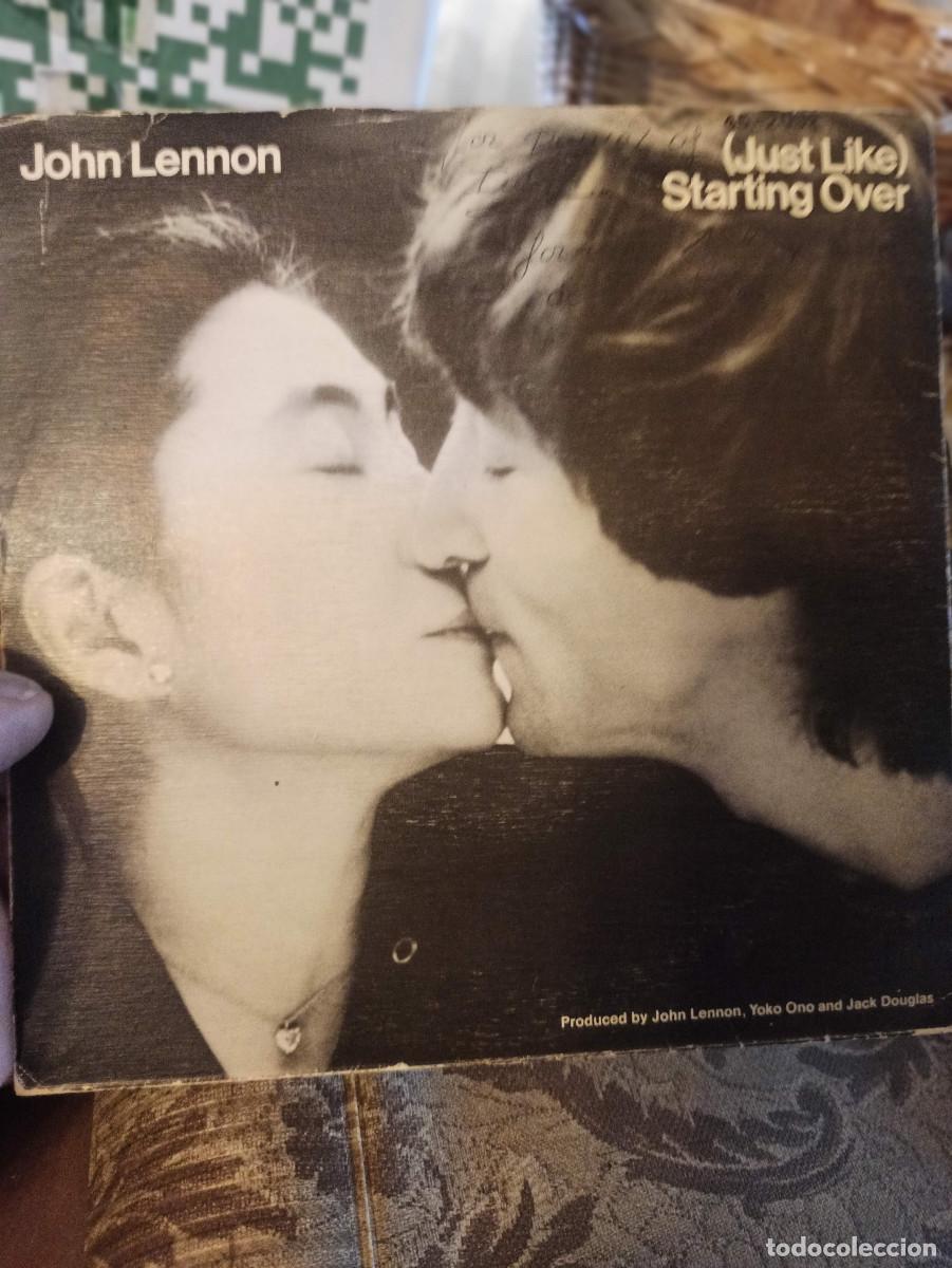 Discos de vinilo: John Lennon Single Starting Over Buen estado - Foto 1