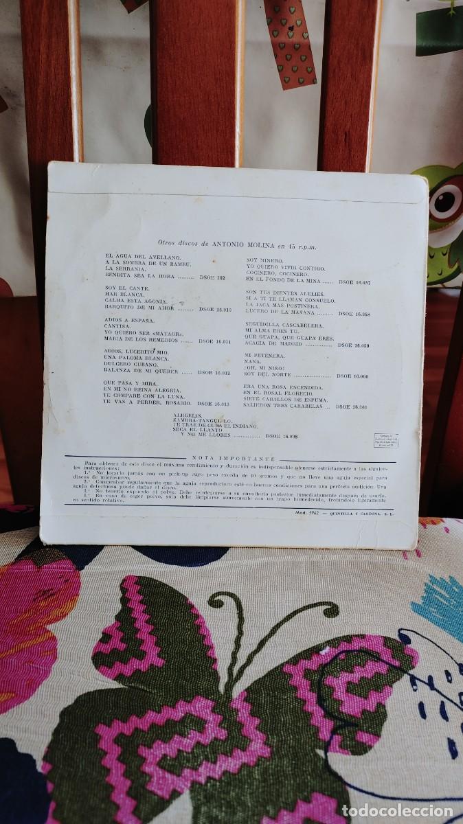 Discos de vinilo: ANTONIO MOLINA-EP SOLEARES +3 - Foto 2
