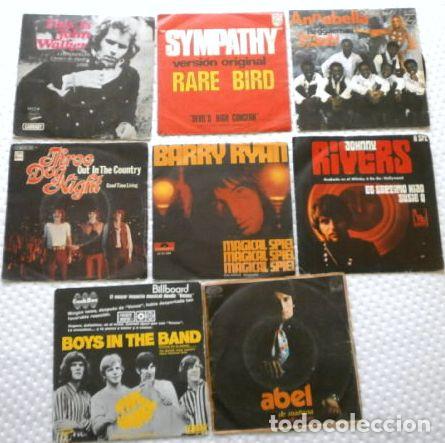Discos de vinilo: A&ntilde;o 1970 (Lote 8 Singles) THE SOULFUL DYNAMICS, RARE BIRD, Johnny RIVERS, John Walker, BARRY RYAN...