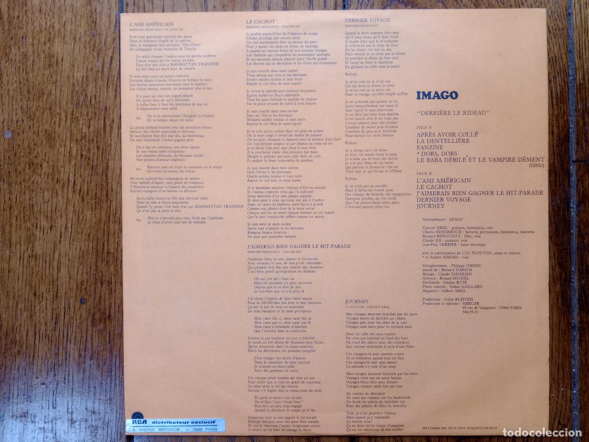 Discos de vinilo: Imago - derriere le rideau - Foto 4