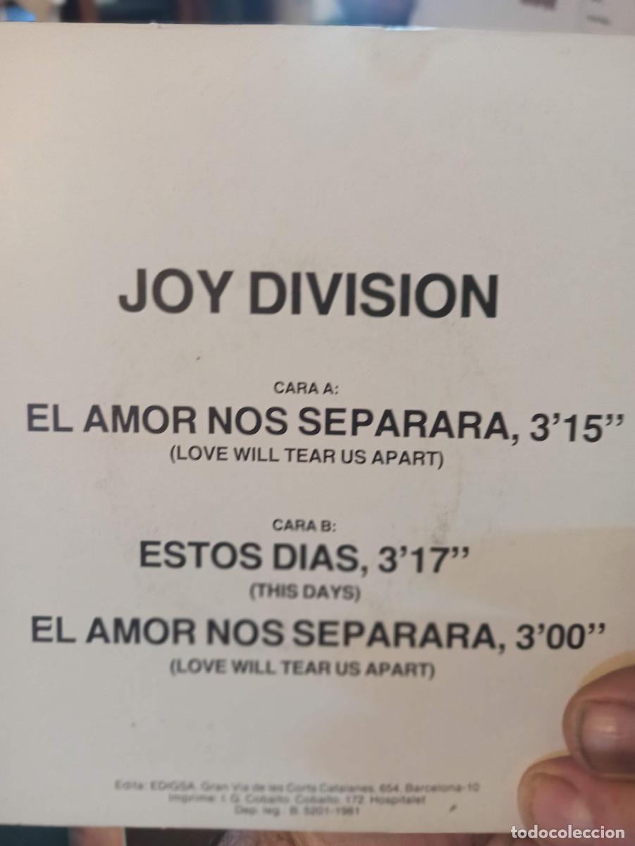 Discos de vinilo: Joy Division Single MBE - Foto 2