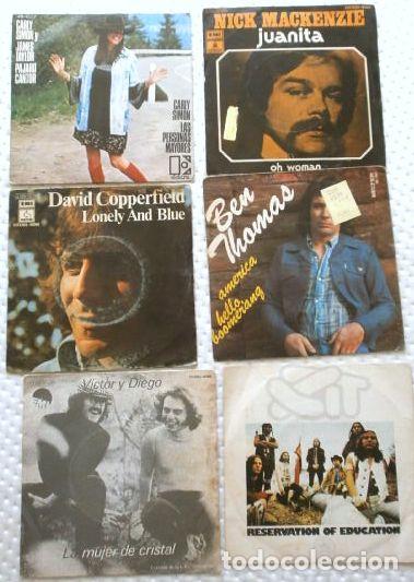 Discos de vinilo: A&ntilde;o 1974 (Lote 5 Singles) NICK MACKENZIE, CARLY SIMON y JAMES TAYLOR, XIT, DAVID COPPERFIELD ....