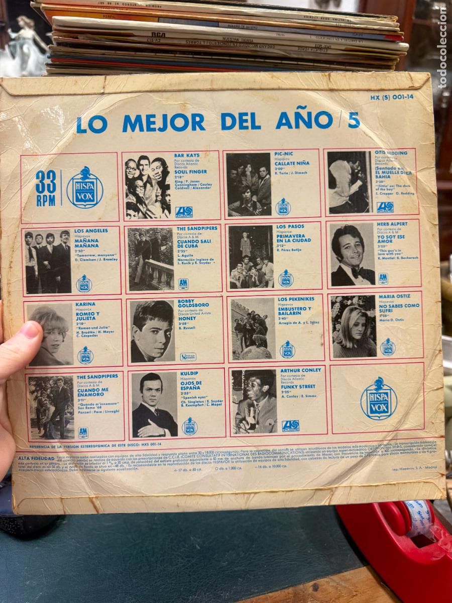 Discos de vinilo: LP LO MEJOR DEL A&Ntilde;O VOL. 5 - Foto 2