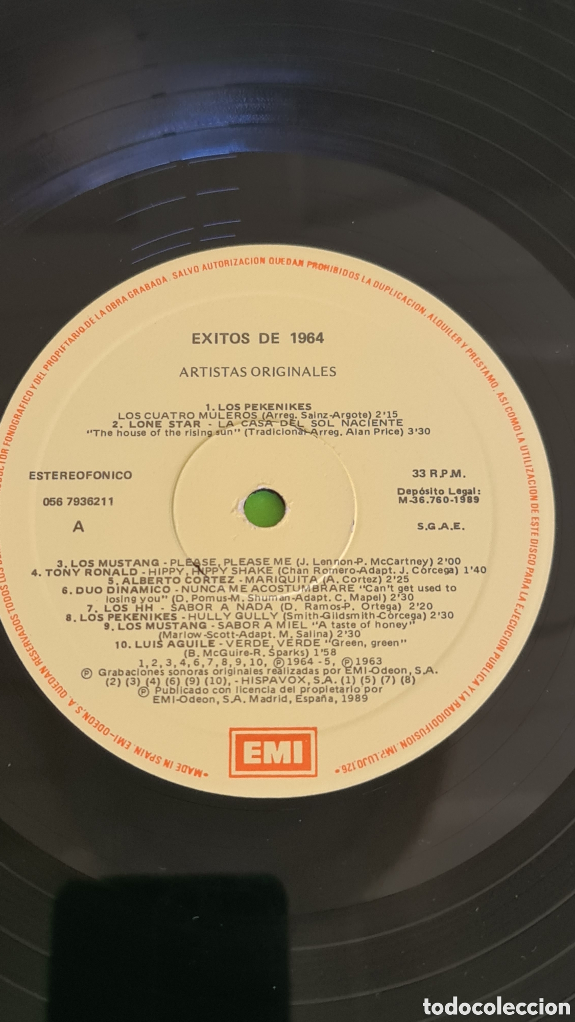 Discos de vinilo: Vinilo &Eacute;xitos 1964 / Artistas Originales - Foto 2