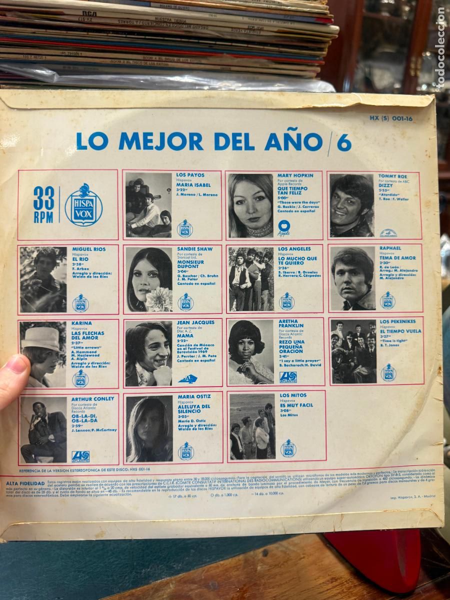 Discos de vinilo: LP LO MEJOR DEL A&Ntilde;O VOL. 6 - Foto 2