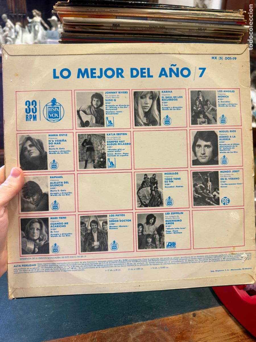 Discos de vinilo: LP LO MEJOR DEL A&Ntilde;O VOL. 7 - Foto 2