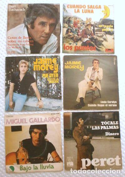 Discos de vinilo: A&ntilde;o 1973 (Lote 6 Singles) Musica Espa&ntilde;ola - LOS PUNTOS, PERET, MIGUEL GALLARDO, JAIME MOREY ...