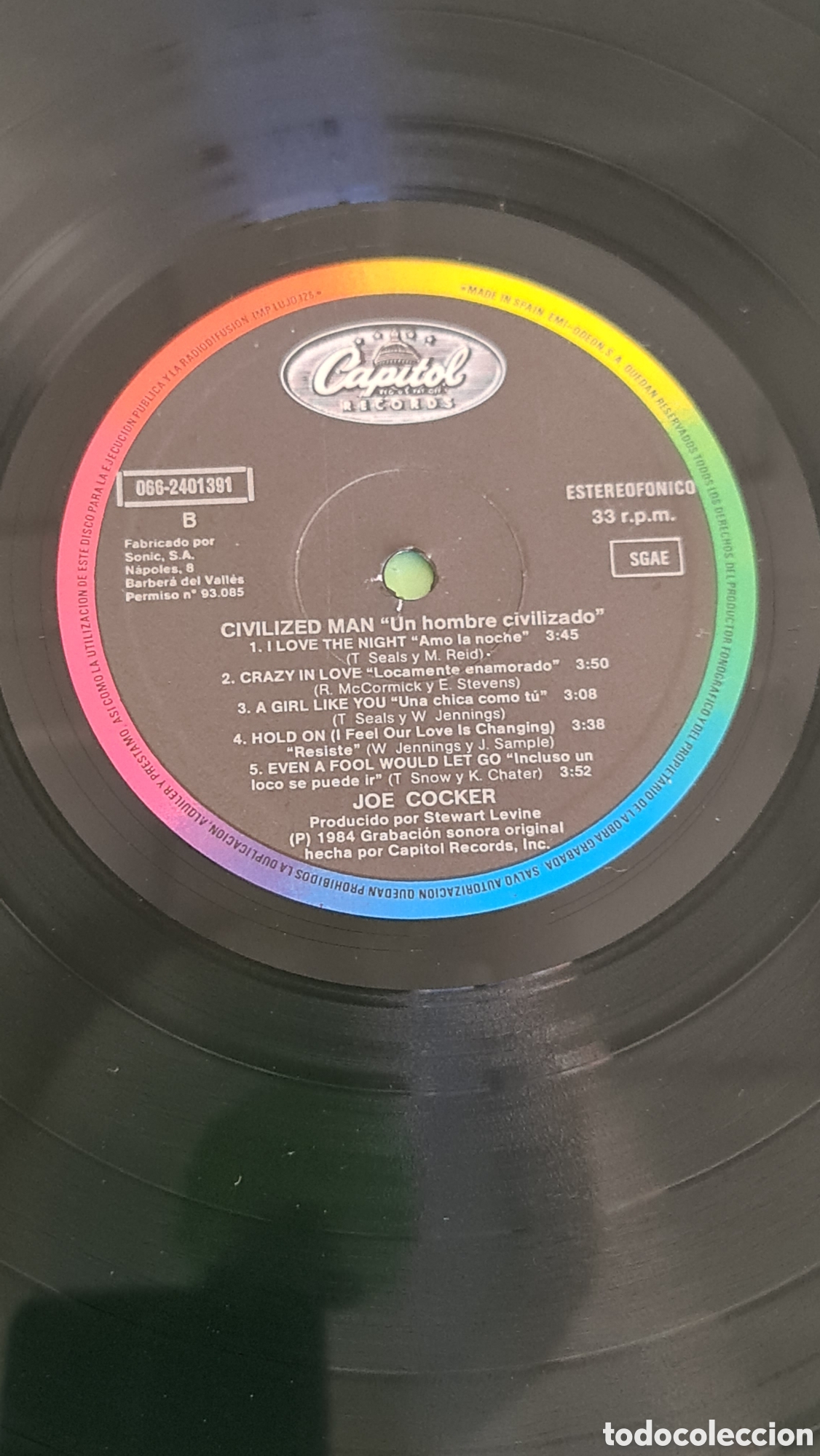 Discos de vinilo: Vinilo LP &rdquo; Civilized Man&rdquo; Joe Cocker - Foto 4