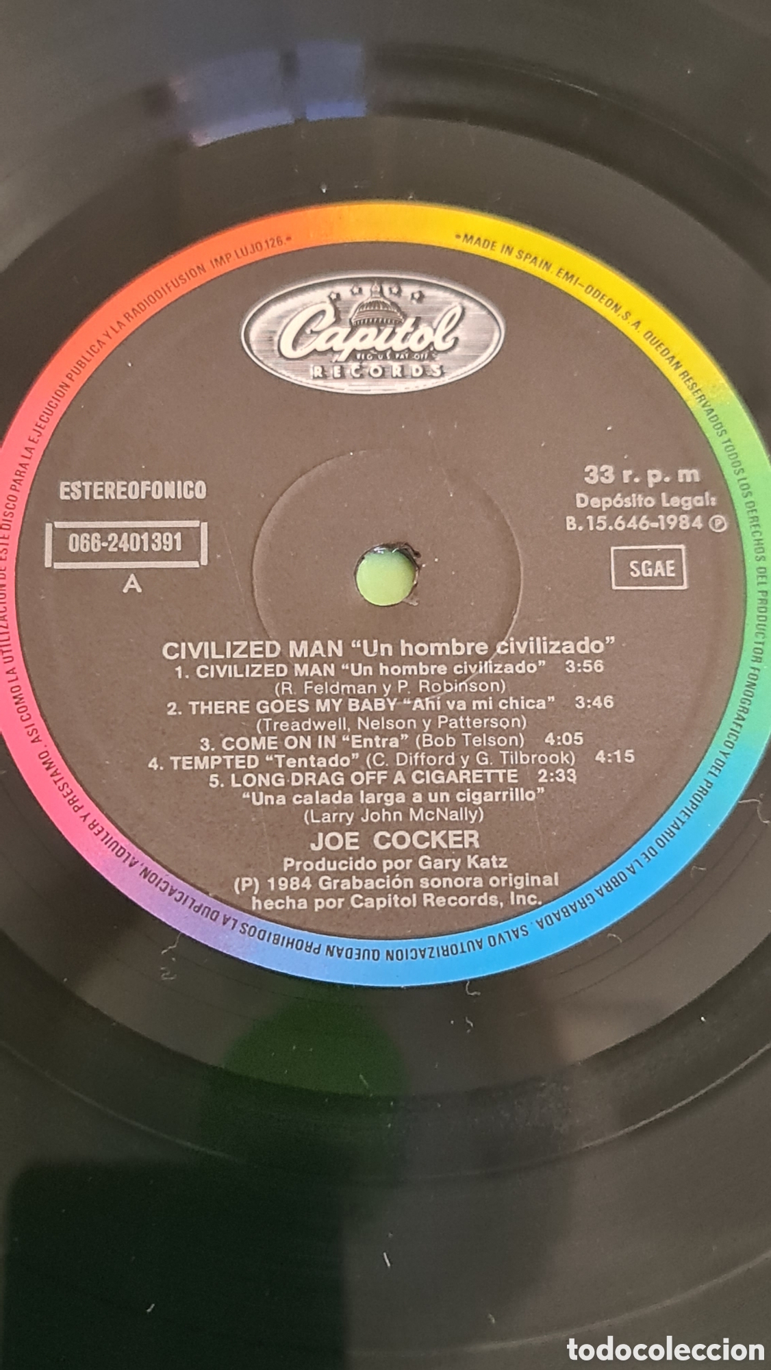 Discos de vinilo: Vinilo LP &rdquo; Civilized Man&rdquo; Joe Cocker - Foto 1