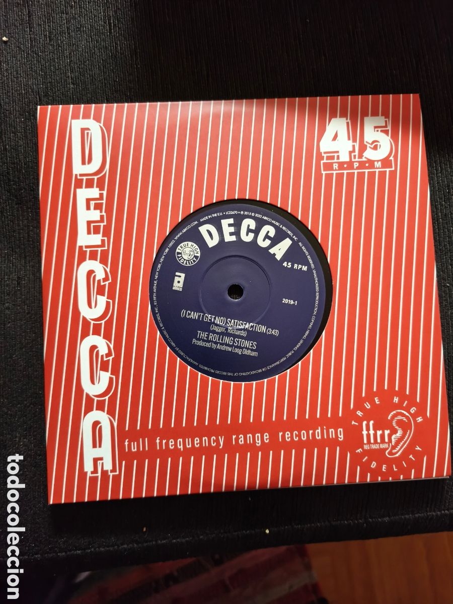 Discos de vinilo: The Rolling Stones:(I Can't Get No) Satisfaction/The Spider And The Fly 7&rdquo; 2022 Edici&oacute;n Limitada