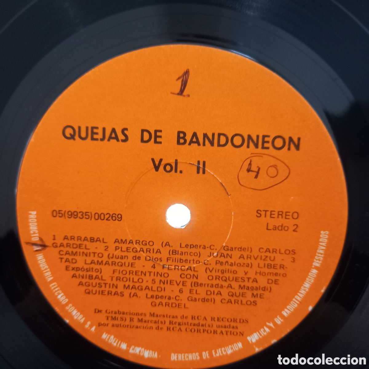 Discos de vinilo: Lp Musica Tango no comun vinyl record