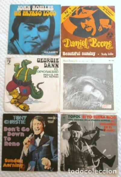 Discos de vinilo: A&ntilde;o 1972 (Lote 6 Singles) TONY CHRISTIE, DANIEL BOONE, JOHN ROWLES, TOPOL, MARI TRINI, GEORGIE DANN