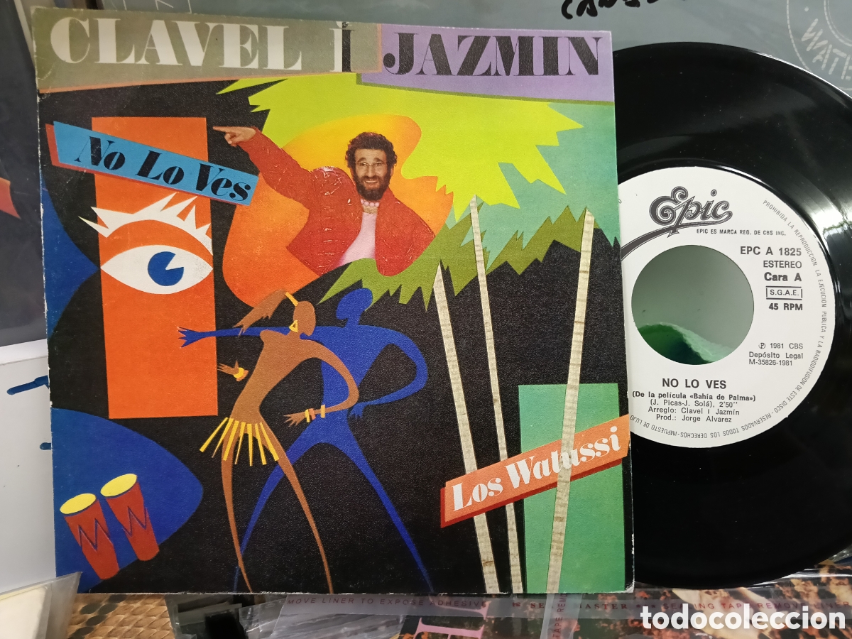 Discos de vinilo: Clavel i jazm&iacute;n single promocional no lo ves 1981 firmado por paco