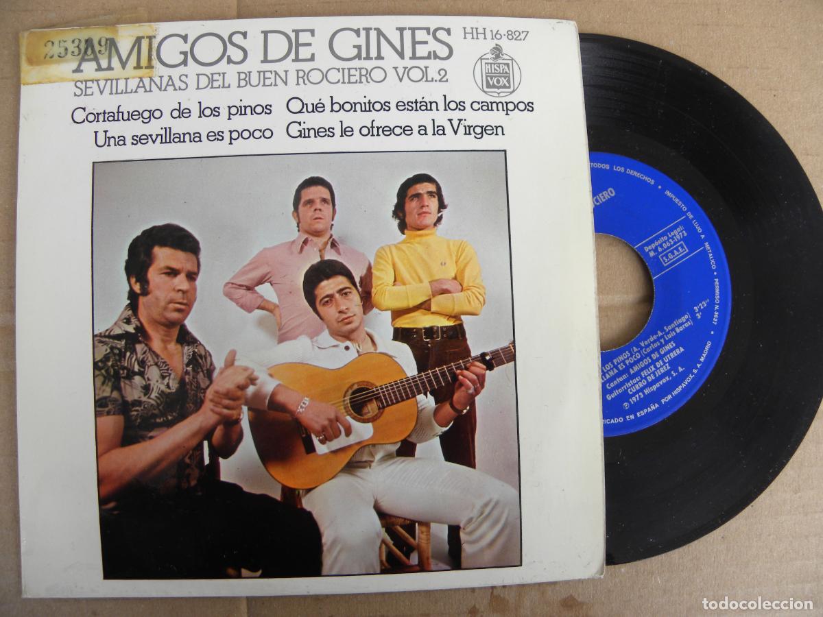 Discos de vinilo: AMIGOS DE GINES -SEVILLANAS DEL BUEN ROCIERO VOL. 2 -EP 1973 -BUEN ESTADO