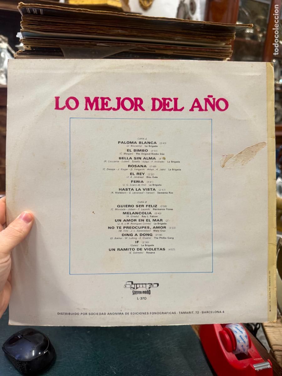 Discos de vinilo: LP LO MEJOR DEL A&Ntilde;O -- - Foto 2
