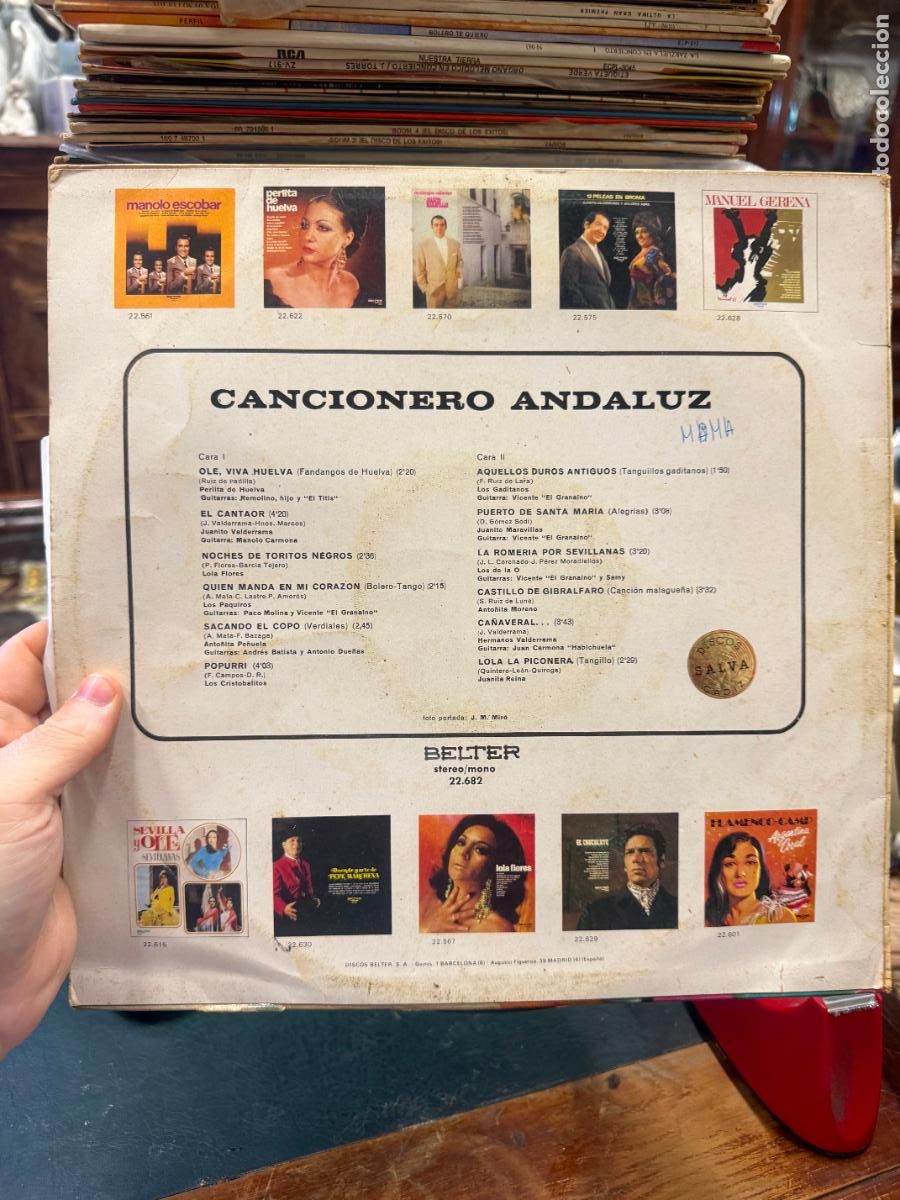 Discos de vinilo: LP CANCIONERO ANDALUZ - Foto 2