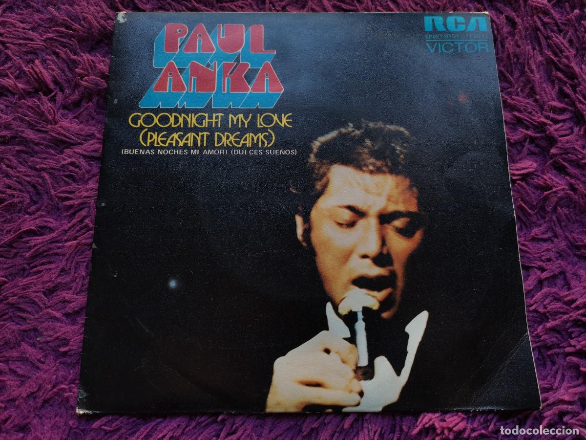 Discos de vinilo: Paul Anka &ndash; Goodnight My Love Vinilo 7&rdquo; Single 1974 Spain SPBO-9151