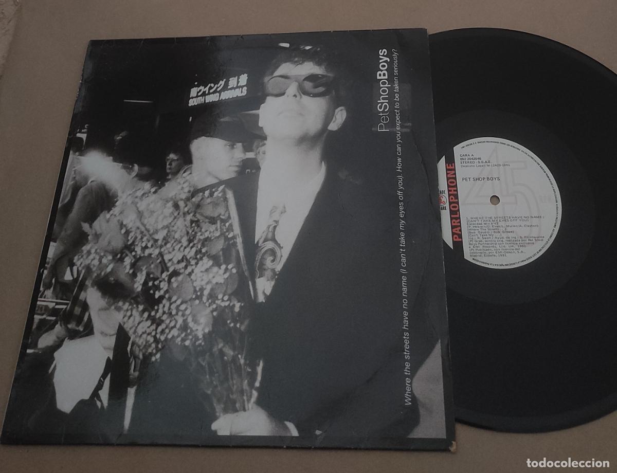 Discos de vinilo: PET SHOP BOYS: WHERE THE STREETS HAVE NO NAME MAXI-ESPA&Ntilde;A- (EMI, 1991)