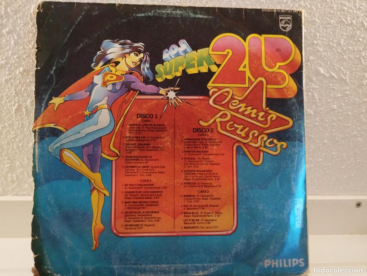 Discos de vinilo: Disco de vinilo de Demis Roussos &rdquo;Los Super 2 LP&rdquo; - Foto 2