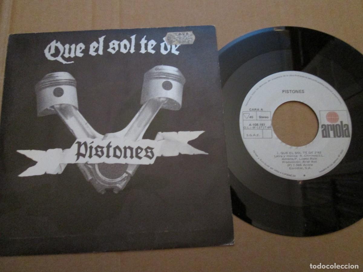 Discos de vinilo: PISTONES - Que el sol te D&eacute; / El Avaro. Single, ed espa&ntilde;ola 7&rdquo; 1986 NO PROMO. Impecable (NM)